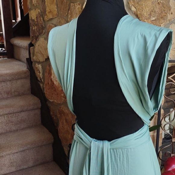 Seafoam Green Infinity Maxi Dress SzM‎ - Picture 5 of 12